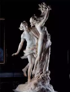 Apollo en Daphne, een beeld van Bernini, te vinden in de Galleria Borghese te Rome.